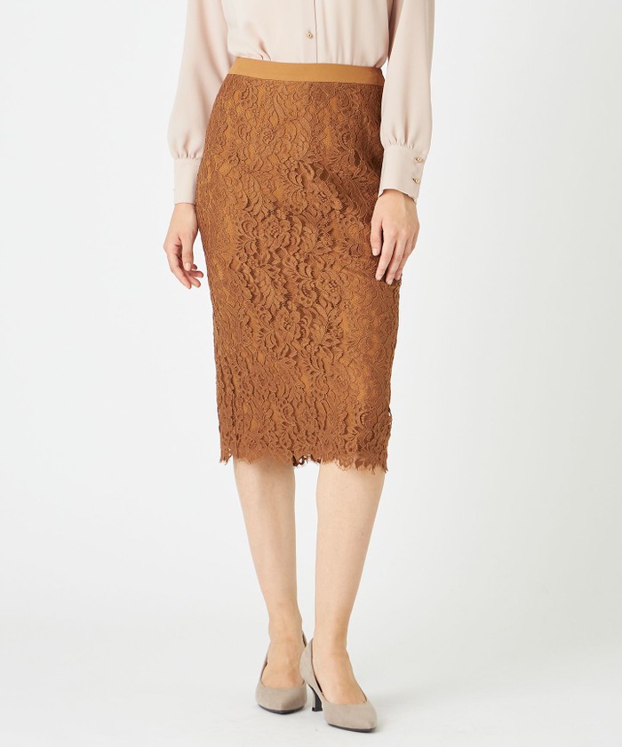 BEIGE CAMELLIA / Iラインスカート CAMEL 4