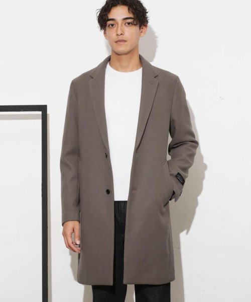 「SUPER140S」ダブルメルトンチェスターフィールドコート SUPER140S