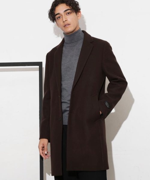 「SUPER140S」ダブルメルトンチェスターフィールドコート SUPER140S
