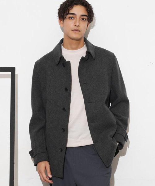 「SUPER140’S」ダブルメルトンシングルピーコート SUPER140S