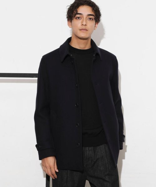 「SUPER140’S」ダブルメルトンシングルピーコート SUPER140S