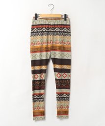 go slow caravan MENS SELECT BRAND(ゴースローキャラバンメンズセレクトブランド)/HealthKnit LEGGINGS キカガクプリント/ブラウン