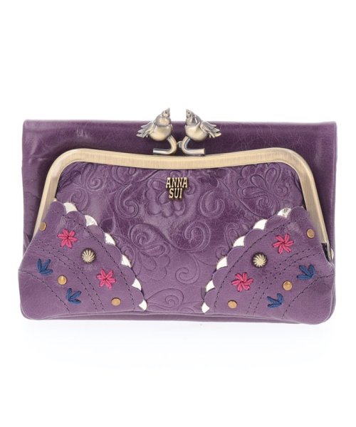 ANNA SUI BAG(アナスイ（バッグ）)/リトルバード 口金二つ折り財布/パープル