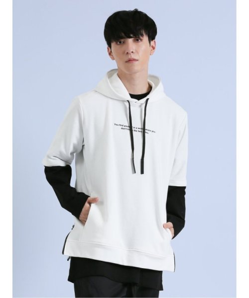 セール】SHELLAC×SD 半袖プルパーカー+長袖Tシャツ アンサンブル 長袖  