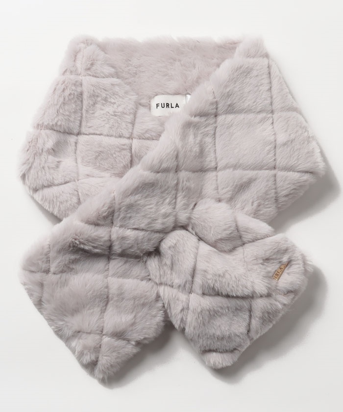 フルラ FURLA 【WEB限定】フェイクファーマフラー キルティング