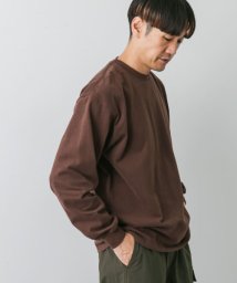 URBAN RESEARCH DOORS(アーバンリサーチドアーズ)/スウェード起毛天竺 ロングTシャツ/SEPIA