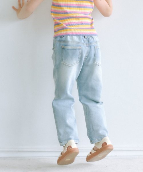 green label relaxing （Kids）(グリーンレーベルリラクシング（キッズ）)/TJ ドビーデニム テーパードパンツ 100cm－130cm/LT.BLUE