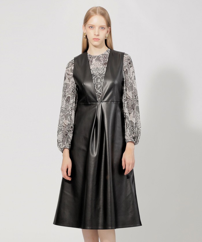 今季　エポカ　ニット　ジャンバースカート EPOCA ワンピース レーヨンポリエステルストレッチ ニットジャンパー