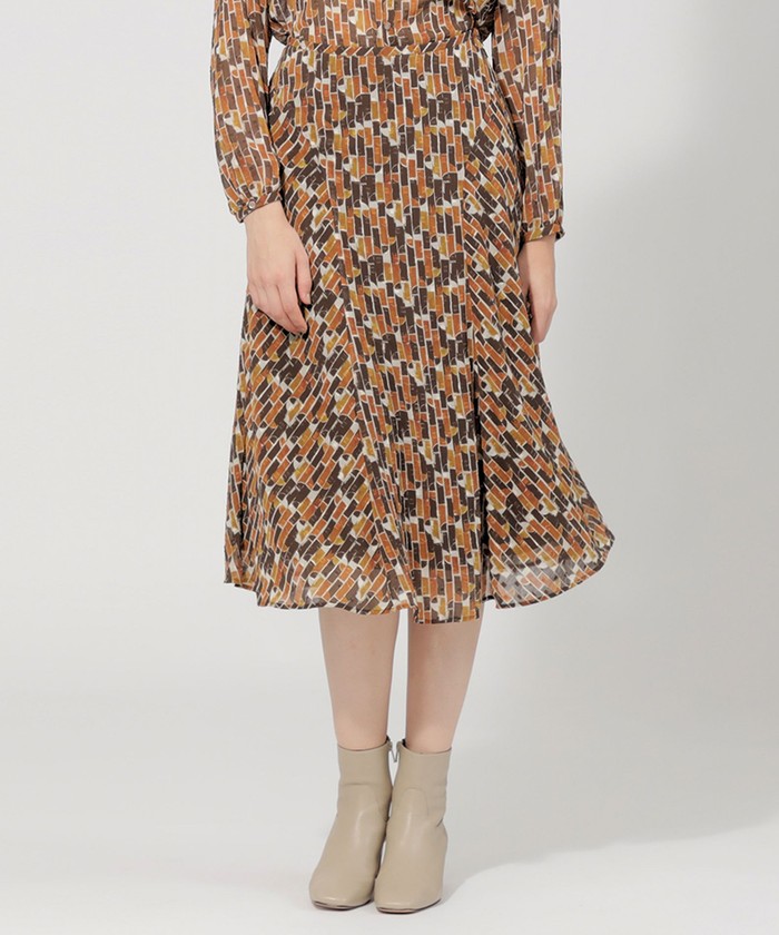 セール】ジオメトリックプリント フレアスカート(505573479) | エポカ  