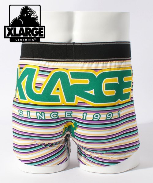 XLARGE(エクストララージ)/XLARGE ボクサーパンツ Border patchwork 父の日 プレゼント ギフト/グリーン