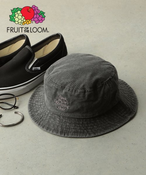 FRUIT OF THE LOOM(フルーツオブザルーム)/FRUIT OF THE LOOM Pigment BUCKET HAT/チャコール