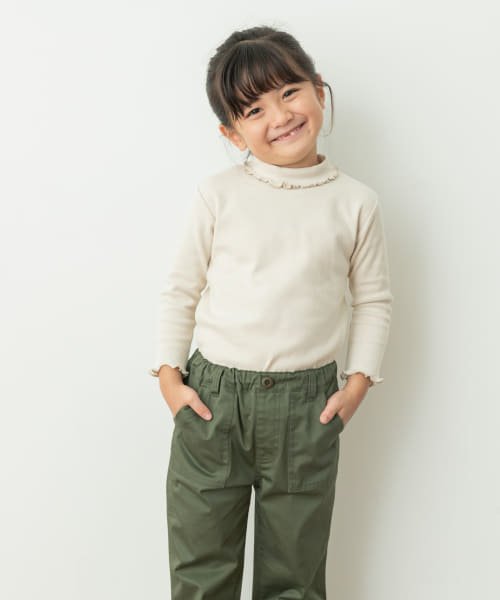 URBAN RESEARCH DOORS（Kids）(アーバンリサーチドアーズ（キッズ）)/メローフリルリブタートルネックTシャツ(KIDS)/IVORY