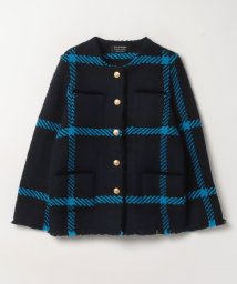 allureville(アルアバイル)/【John Branigan(ジョンブラニガン)】4POCKET KNIT FRINGE JKT/ブルー系