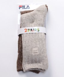 FILA socks Ladies(フィラ　ソックス　レディース)/Fボックスロゴ刺繍 ソックス 2足組 レデイ―ス/その他2