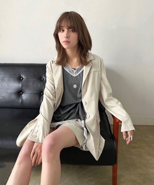 セール】テーラードソフトジャケット×ショートパンツ セットアップ  