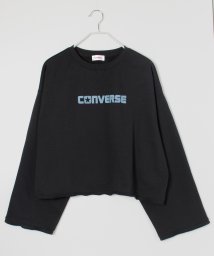 CONVERSE(CONVERSE)/【CONVERSE/コンバース】裏毛カットオフ　ワイドスウェット/ブラック