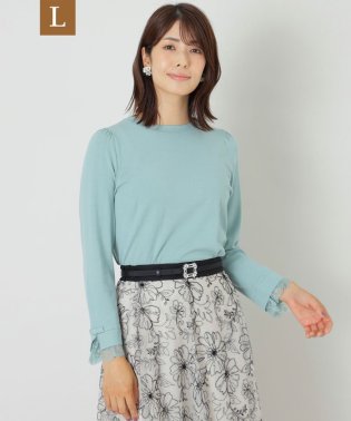 TO BE CHIC(L SIZE)/＊STORY掲載＊【L】レーヨンポリエステル　袖レースニットプルオーバー/505622493