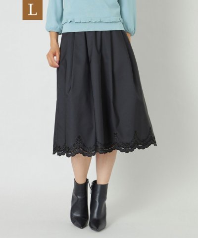 【L】ヘムスカラップ刺繍　スカート