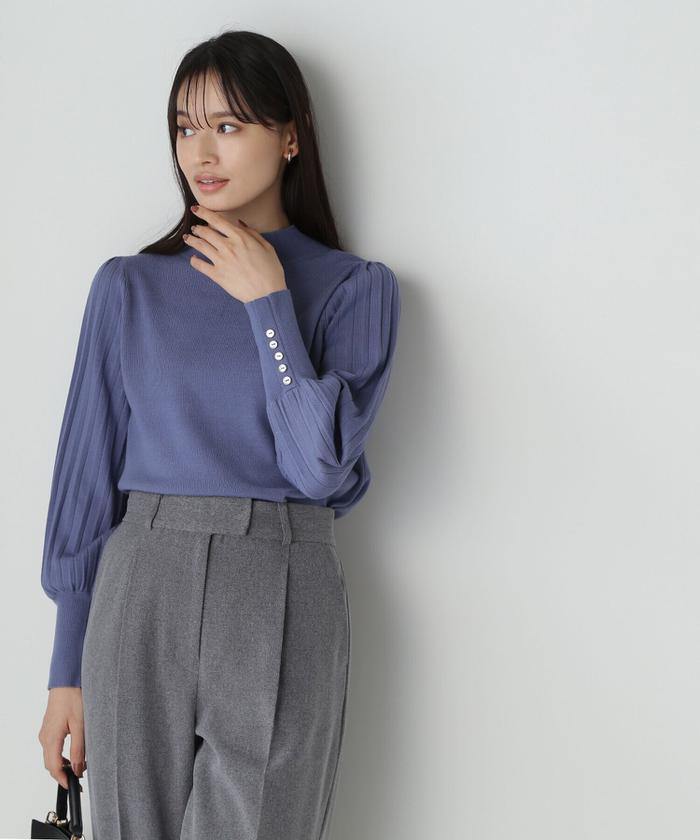 662ロペ華やかマゼンダピンク上質ウール100％ゆったりニット38M