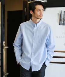 THE CASUAL(ザ　カジュアル)/SPU 抗菌防臭付きオックス長袖レギュラーカラーシャツ/サックス