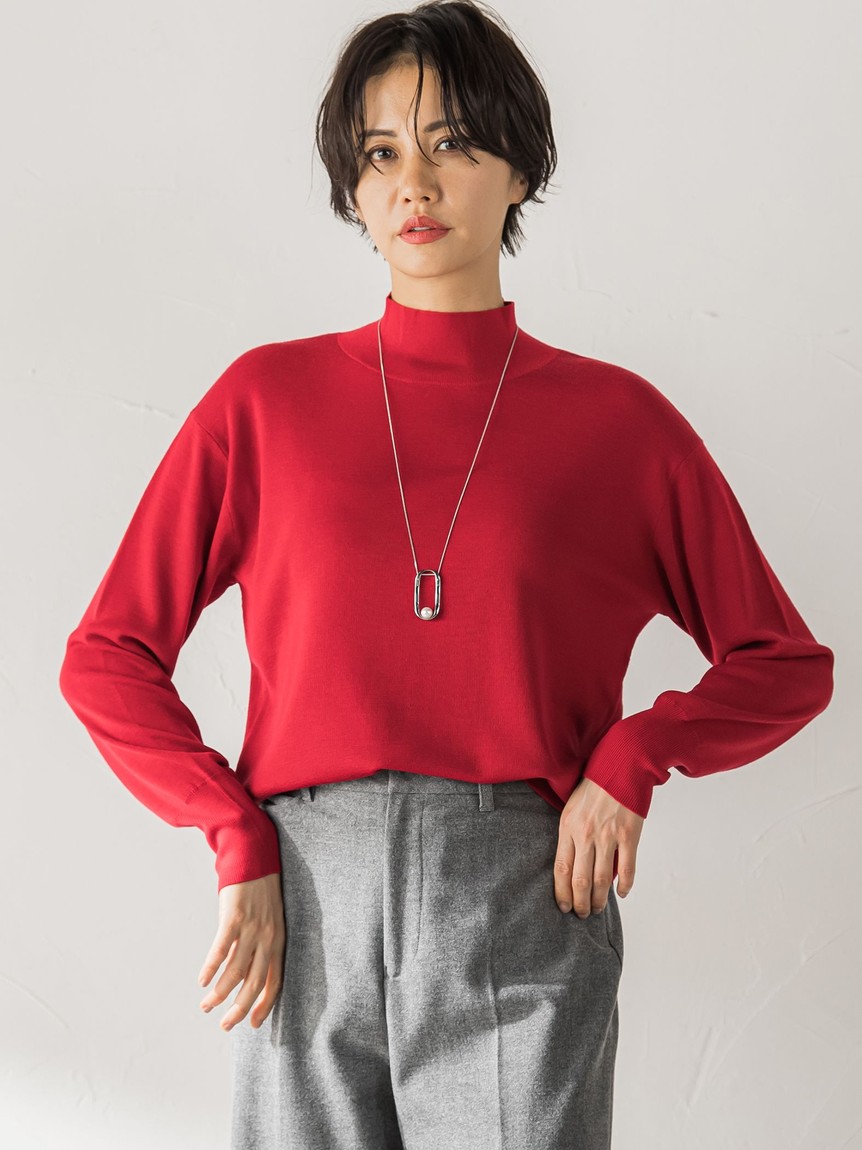STORY11月号掲載】【洗えるニット】Brisbaneハイネックプルオーバー