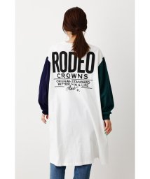 RODEO CROWNS WIDE BOWL(ロデオクラウンズワイドボウル)/TAPE LOGO L/S Tシャツワンピース/MULTI_1