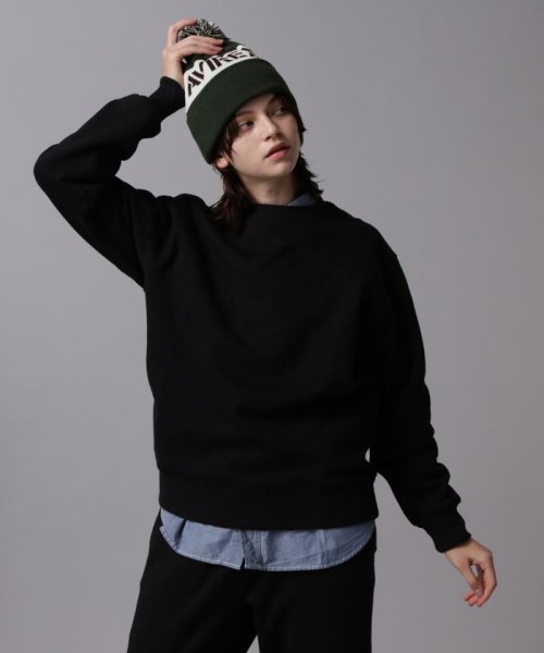 AVIREX(AVIREX)/《DAILY/デイリー》CREW NECK L/S SWEAT / クルーネック ロングスリーブ スウェット / AVIREX / アヴィレ/ブラック