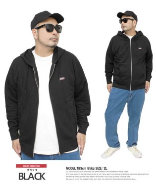 one colors/ジェニュイン ディッキーズ(GENUINE Dickies) パーカー メンズ 大きいサイズ ジップアップ 裏毛 ロゴ プリント スウェット スウェットパーカー/505633506