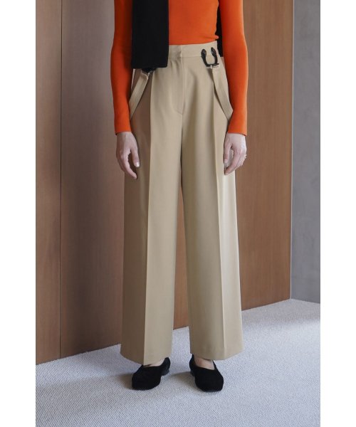 CLANE(クラネ)/SUSPENDER WIDE PANTS/BEIGE