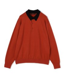 CABaN /CABaN コットンカシミヤストレッチ バイカラーポロニットプルオーバー/505634389