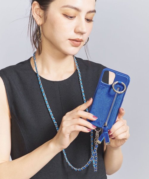 BEAUTY&YOUTH UNITED ARROWS(ビューティーアンドユース　ユナイテッドアローズ)/【WEB限定】＜AJEW＞CADENAS ベルベット チェーン ストラップ iPhone12/12Proケース/ROYAL