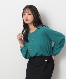 SHOO・LA・RUE　DRESKIP(シューラルー／ドレスキップ)/【アクセ付き】お袖切り替え トップス/グリーン（022）