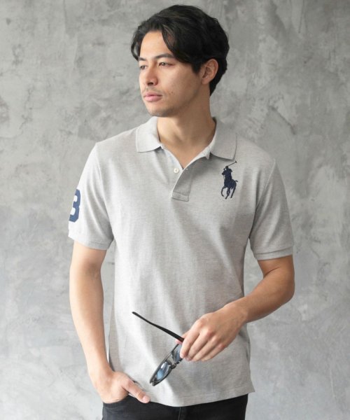 THE CASUAL(ザ　カジュアル)/POLO RALPHLAUREN ラルフローレン BASIC MESH BOYS BIGPONY POLO ビッグポニー ポロシャツ/グレー