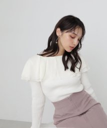 NATURAL BEAUTY BASIC/ラッフルドッキングニット/505631183