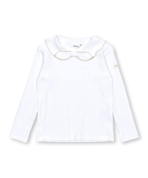 SLAP SLIP(スラップスリップ)/ビッグリボンカラー長袖Tシャツ(80~130cm)/ホワイト
