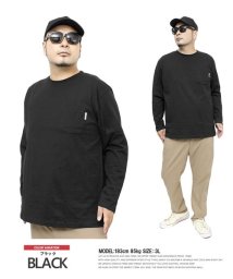 one colors/FIRST DOWN(ファーストダウン) 長袖Tシャツ メンズ 大きいサイズ ポケット付き ロゴ プリント クルーネック カットソー スポーツ 部屋着 ルームウ/505633536