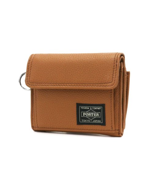 PORTER(ポーター)/ポーター カーム ウォレット 041－03122 三つ折り財布 吉田カバン PORTER CALM WALLET 財布 革 本革 レザー 小銭入れあり 日本製/キャメル