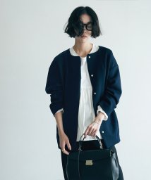 marjour(マージュール)/BONDING SHORT COAT/ネイビー