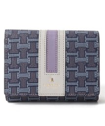 LANVIN COLLECTION(BAG)(ランバンコレクション（バッグ）)/二つ折り財布【フェリアパース】/ネイビー/グレー