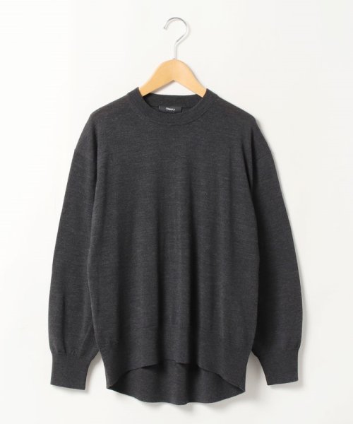 Theory(セオリー)/プルオーバー NEW WASHABLE WOOL ROUND T/グレー