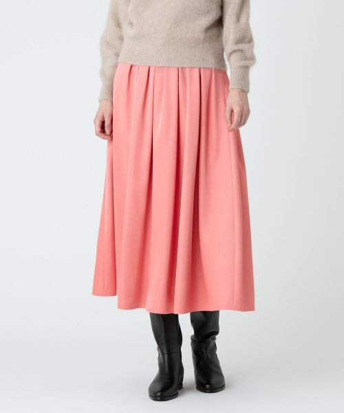 【LOULOU WILLOUGHBY】ブライトツイルタックスカート 