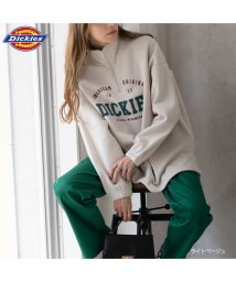 MAC HOUSE(women)(マックハウス（レディース）)/Dickies ディッキーズ 裏起毛ハーフジップチュニック 3487－8933/ライトベージュ