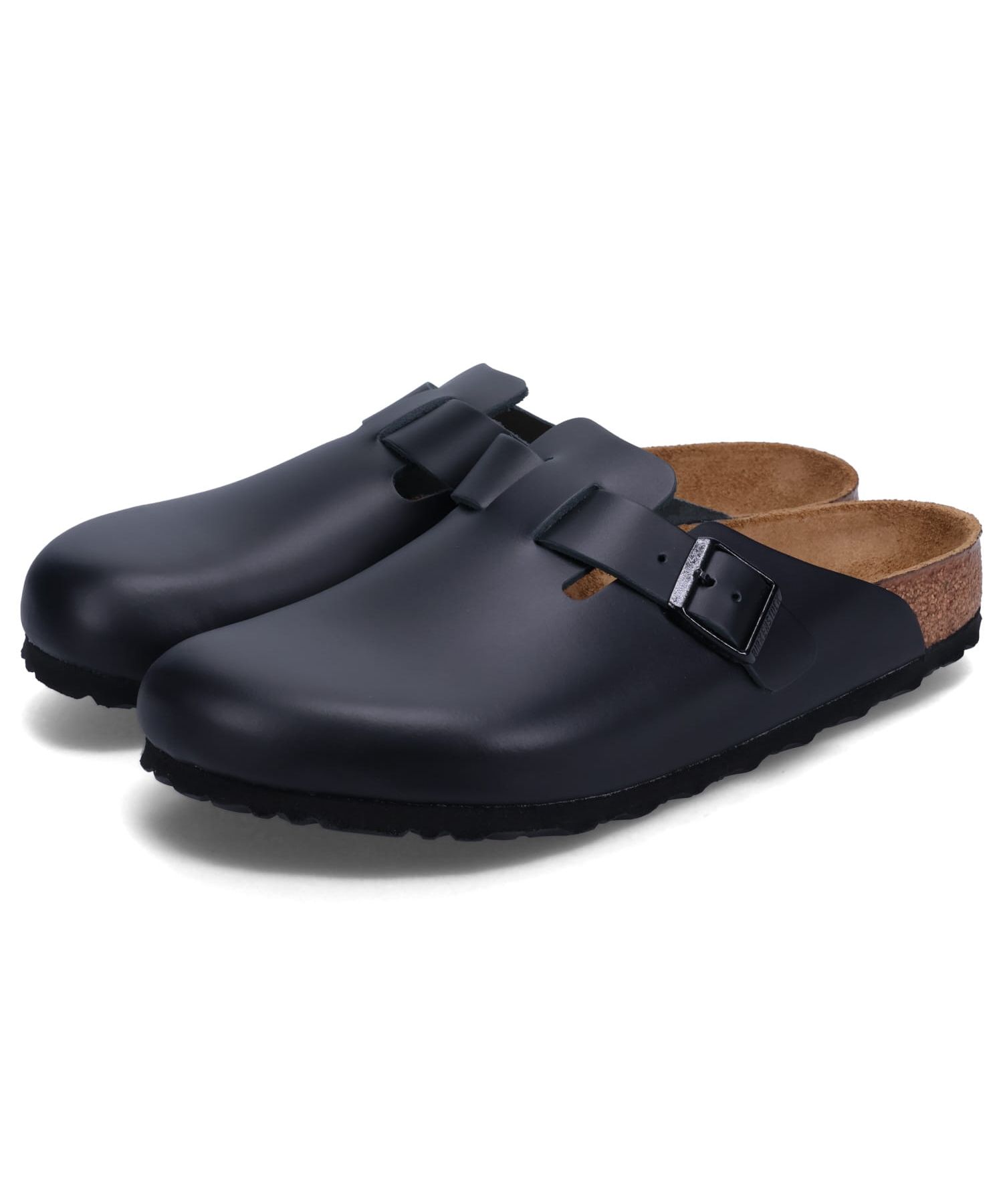 サンダルBIRKENSTOCK Boston ボストン ナチュラルレザー ブラック