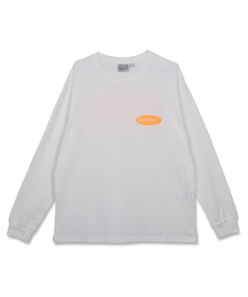 GRAMICCI(グラミチ)/グラミチ GRAMICCI Tシャツ 長袖 ロンT カットソー オリジナル フリーダム オーバル メンズ プリント 綿100% ORIGINAL FREEDOM/ホワイト