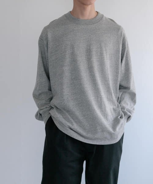 URBAN RESEARCH DOORS(アーバンリサーチドアーズ)/FORK&SPOON　ラフィー天竺クルーネックTシャツ/TOPGRAY