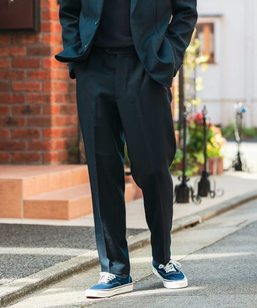 URBAN RESEARCH DOORS(アーバンリサーチドアーズ)/『イージーケア』LIFE STYLE TAILOR　ウールライクツイルコンフォータブルパンツ/NAVY