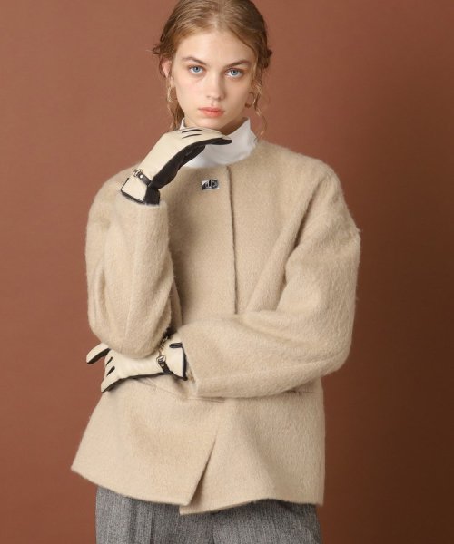 【otonaMUSE12月号掲載】モヘヤ混シャギーショートジャケット 