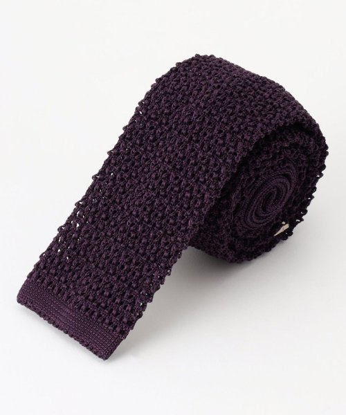 J.PRESS MENS(J．プレス　メンズ)/【J.PRESS KNIT TIE COLLECTION】無地 ニットネクタイ/パープル系