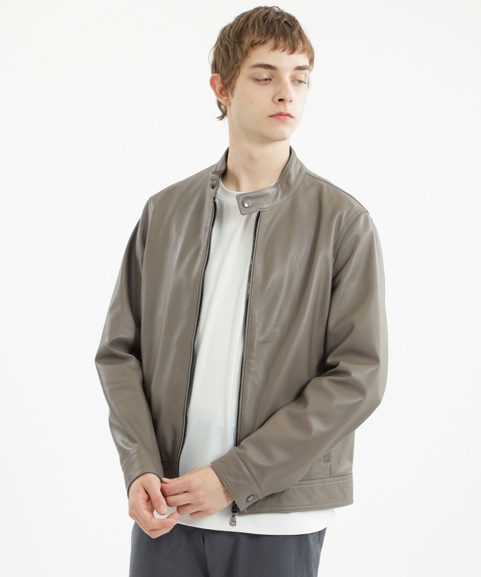 【EMMETI】 混合素材シングルライダース EMMETIコラボ コンビシングルライダース(505344348)｜HANKYU MEN'S