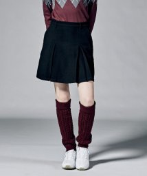 Munsingwear(マンシングウェア)/ストレッチボックスプリーツスカート(42cm丈)【アウトレット】/ブラック